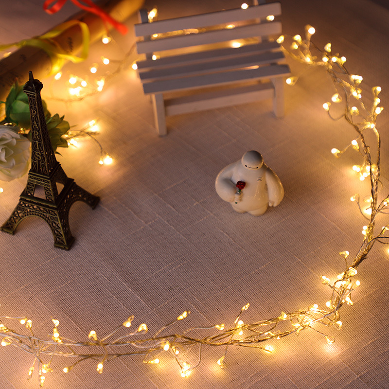 LED Роса-мишура теплый белый 