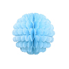 Бумажное украшение Цветочный шар-соты 20 см, голубой
