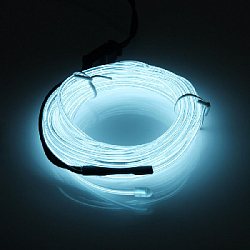 Шнур неоновый светящийся 5 м, светло-розовый