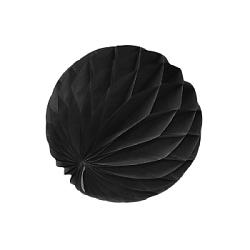 Бумажное украшение шар 10 см, черный