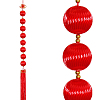 Китайская подвеска шары красные 6х120см