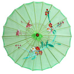 Китайский тканевый зонтик прозрачный с цветом 76х55см, №8