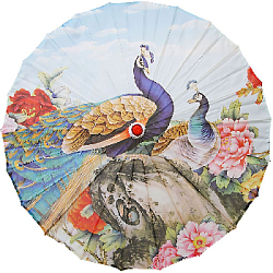 Китайские тканевые зонтики цветочные 82х54см, №29