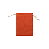 Мешочек из искусственного льна 9х12 см, оранжевый
