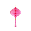 Бумажное украшение Шар-соты с кисточкой 20 см, розовый