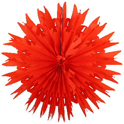 Снежинка обьемная 50 см оранжевый